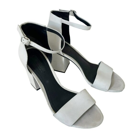 ALEXANDER WANG Woman's Sz 40 9.5 Abby Ankle-strap Sandals in Off White - Picture 1 of 10